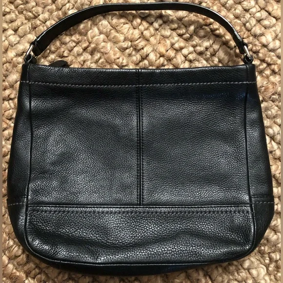 Coach Black Pebbled Leather Hobo Shoulder Bag - Picture 4 of 14